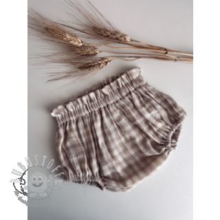 Double gauze/musselin Double sided CHECKS MINI sand