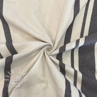 Dekostoff Bernadette stripe coffee