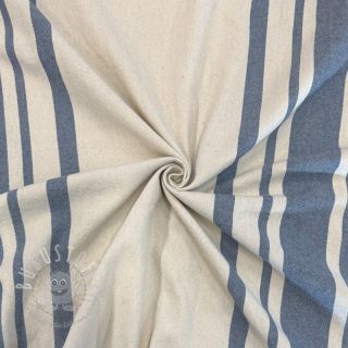 Dekostoff Bernadette stripe denim