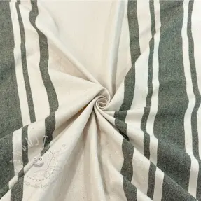 Dekostoff Bernadette stripe kaki