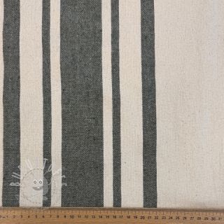 Dekostoff Bernadette stripe kaki