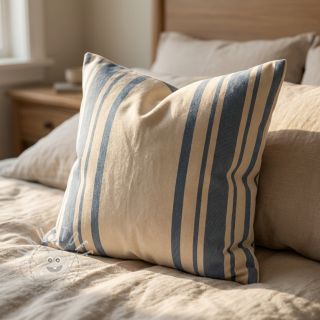 Dekostoff Bernadette stripe denim