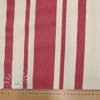 Dekostoff Bernadette stripe rouge