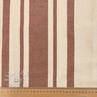 Dekostoff Bernadette stripe terracotta