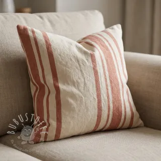 Dekostoff Bernadette stripe terracotta