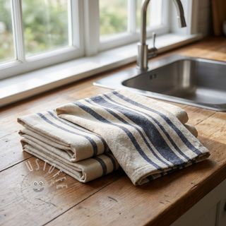 Dekostoff Bernadette stripe indigo