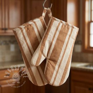 Dekostoff Bernadette stripe peanut