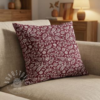 Dekostoff jacquard Mumbai allover bordeaux