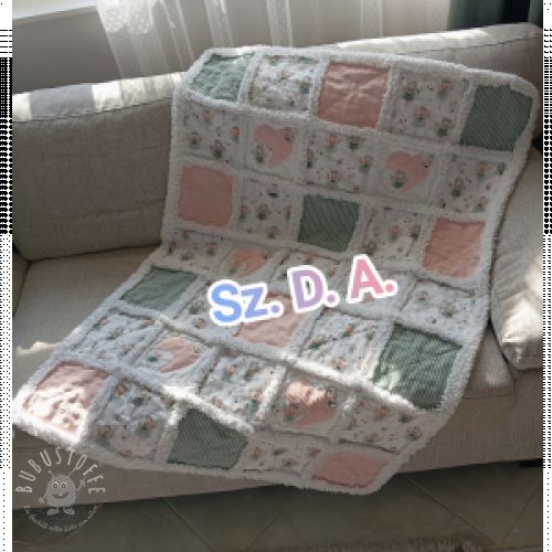 Dekostoff DOBBY Colored stripe light green