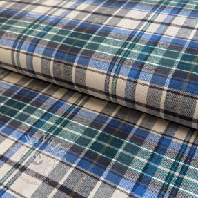 Baumwollstoff YARN DYED CHECK BRUSHED blue