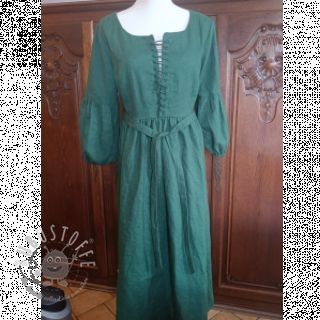 Leinenstoff gewaschen 170 g forest green