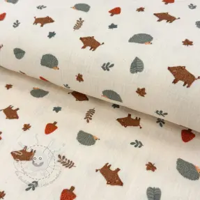 Double gauze/musselin Forest animals ORGANIC SIMPLY NATURAL