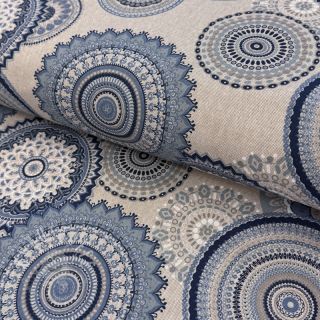 Dekostoff Linenlook premium Geometric mandala