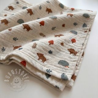 Double gauze/musselin Forest animals ORGANIC SIMPLY NATURAL