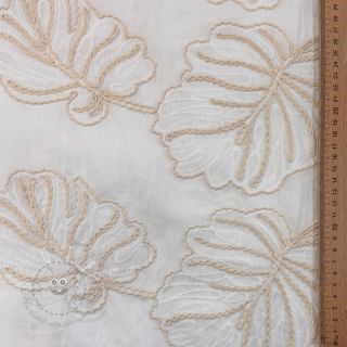 Baumwollstoff VOILE EMBROIDERY Kady off white