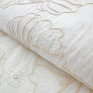 Baumwollstoff VOILE EMBROIDERY Kady off white