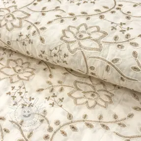 Baumwollstoff VOILE EMBROIDERY Kiara off white