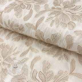 Baumwollstoff VOILE EMBROIDERY Kim off white
