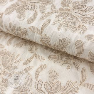 Baumwollstoff VOILE EMBROIDERY Kim off white