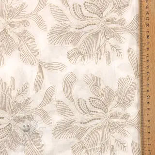 Baumwollstoff VOILE EMBROIDERY Kim off white