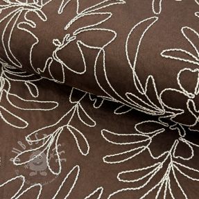 SUEDE Tape flower dark brown