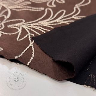SUEDE Tape flower dark brown