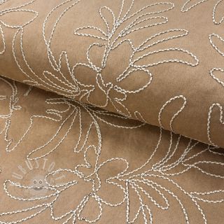 SUEDE Tape flower beige