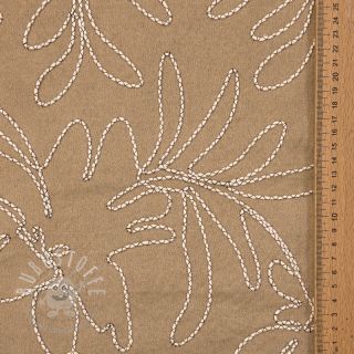 SUEDE Tape flower beige