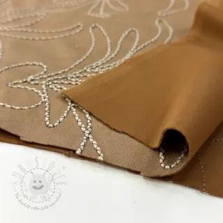 SUEDE Tape flower beige