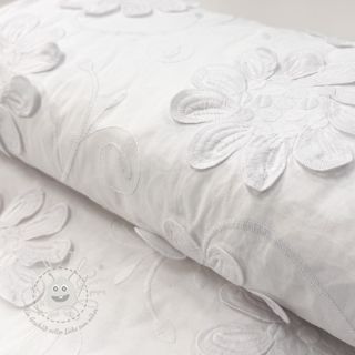 Baumwollstoff EMBROIDERY Bellagio white