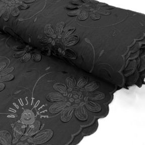 Baumwollstoff EMBROIDERY Bellagio black