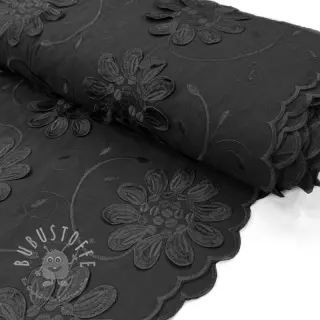 Baumwollstoff EMBROIDERY Bellagio black