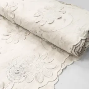 Baumwollstoff EMBROIDERY Bellagio off white