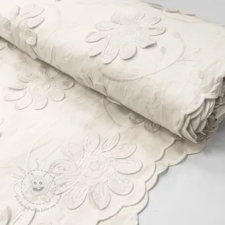 Baumwollstoff EMBROIDERY Bellagio off white