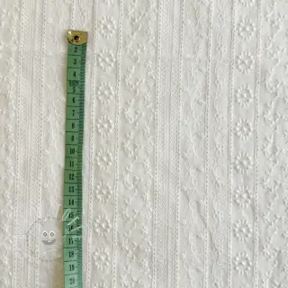 Baumwollstoff EMBROIDERY Pattern white