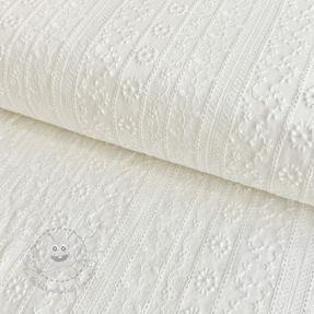 Baumwollstoff EMBROIDERY Pattern white