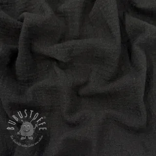 Baumwollstoff SLUB WASHED black