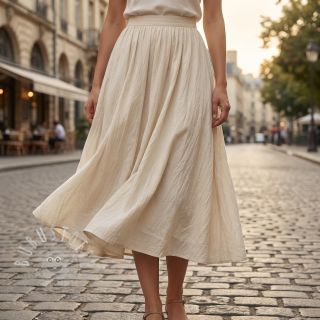 Baumwollstoff WASHED beige