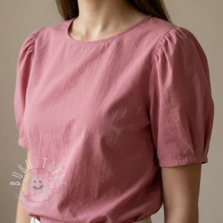 Baumwollstoff WASHED dark blush