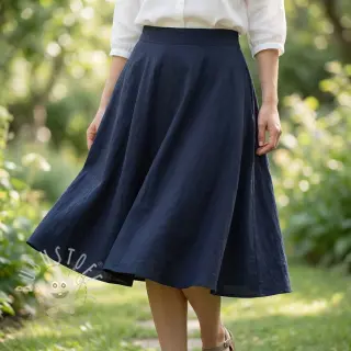 Baumwollstoff WASHED navy