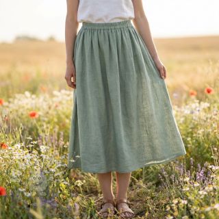 Baumwollstoff SLUB WASHED old green