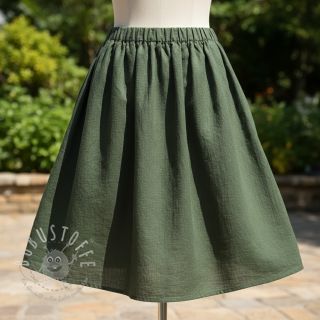 Baumwollstoff SLUB WASHED army green