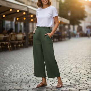 Baumwollstoff SLUB WASHED army green