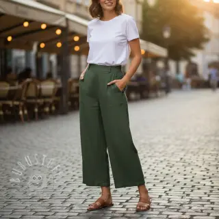 Baumwollstoff SLUB WASHED army green