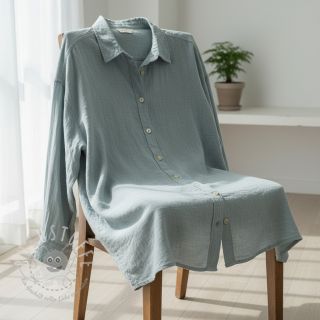 Baumwollstoff SLUB WASHED blue