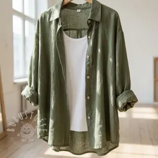 Baumwollstoff SLUB WASHED pickle