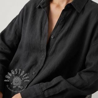 Baumwollstoff SLUB WASHED black