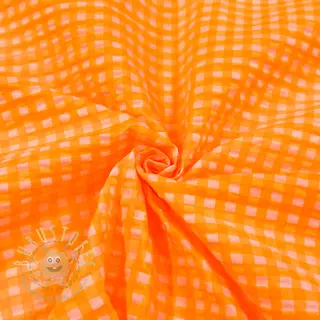 Baumwollstoff YARN DYED NEON SMALL Checks orange