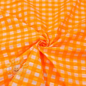 Baumwollstoff YARN DYED NEON BIG Checks orange