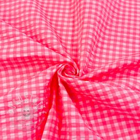 Baumwollstoff YARN DYED NEON SMALL Checks pink